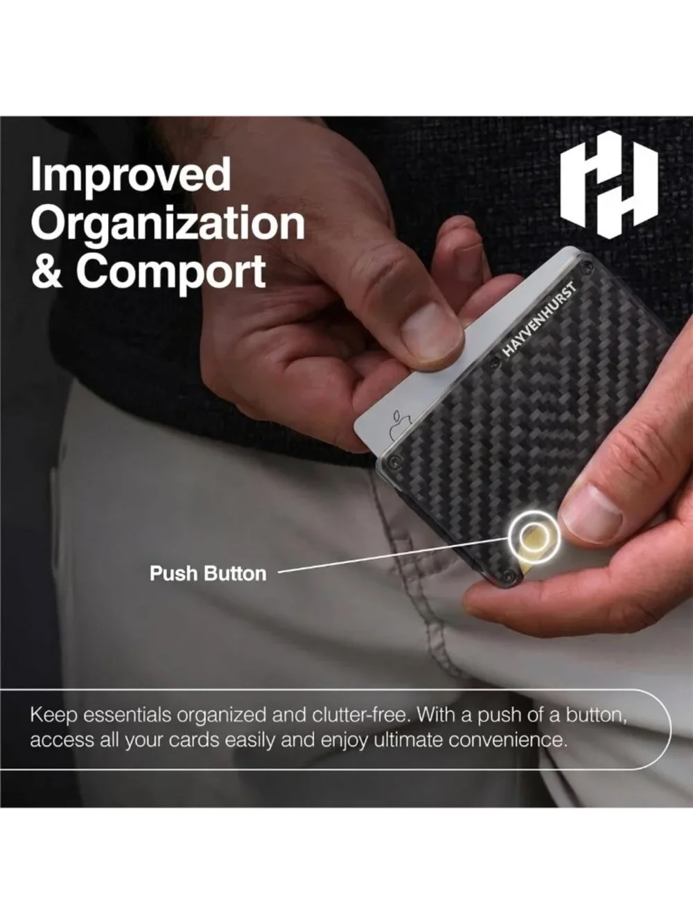Slim RFID Blocking Metal Wallet for Men - Minimalist Front Pocket Card Holder